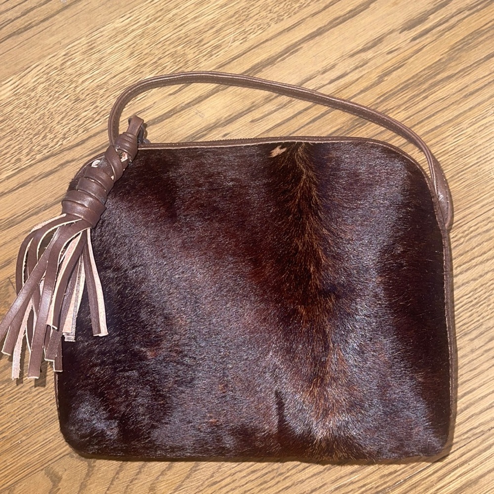 COWHIDE CROSS BODY BAG